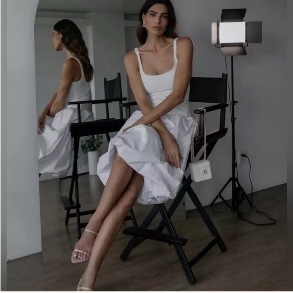 π 2024 ZARA MIXED BALLOON MIDI DRESS - Picture 2 of 6